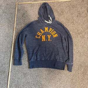 Champion N.Y. Distressed Navy Blue Pullover Hoodie